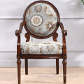 Carved Upholstery Side Armchair Untuk Ruang Tamu